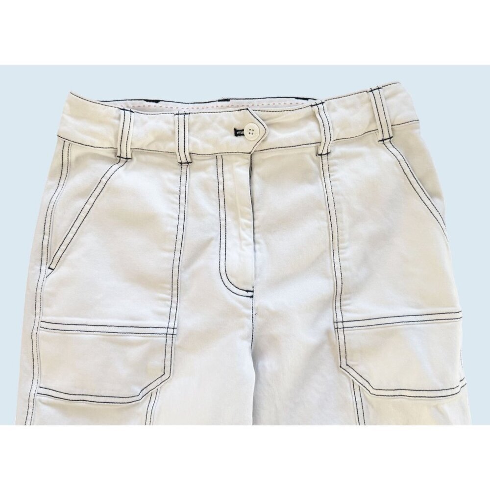 ANTHROPOLOGIE / MAEVE Joss Contrast Stitch Utility Pant Jean Size 6 - Picture 4 of 8